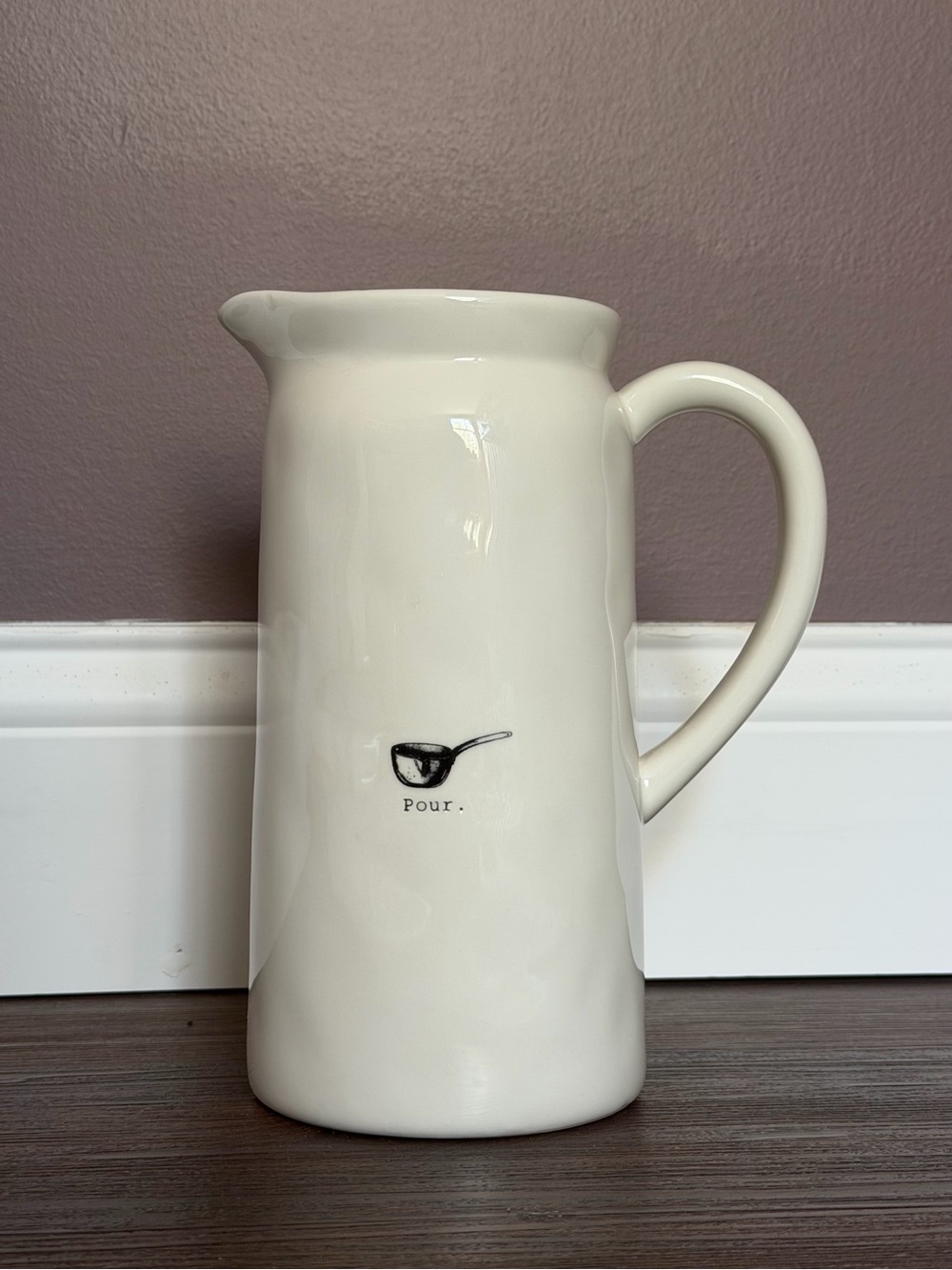 RAE DUNN FARMHOUSE HOME DECOR CERAMIC OG POUR ICON KITCHEN PITCHER HTF RD